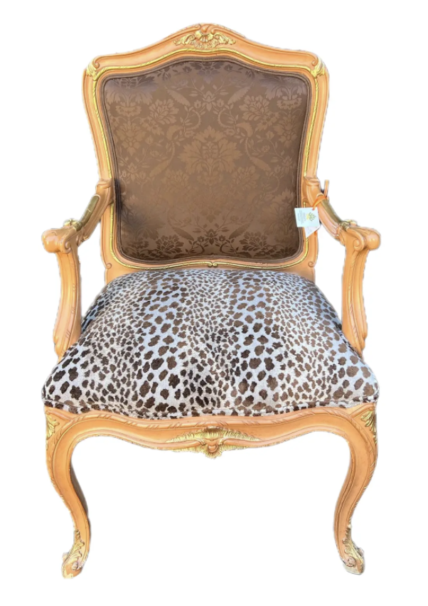 Louis XV Style Louis Mittman Fauteuil Arm Chairs
