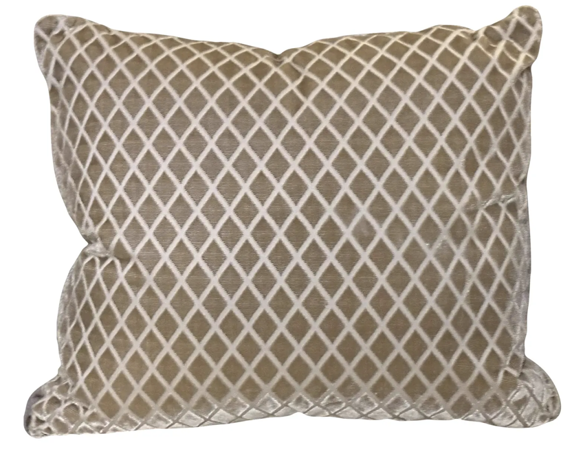 Art Deco Nancy Corzine Cut Silk Velvet Down Pillow