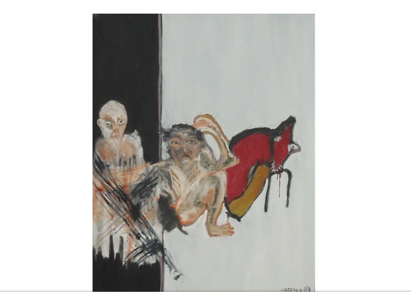 Large Modern Art Expressionist Oil Painting by Michael Hafftka