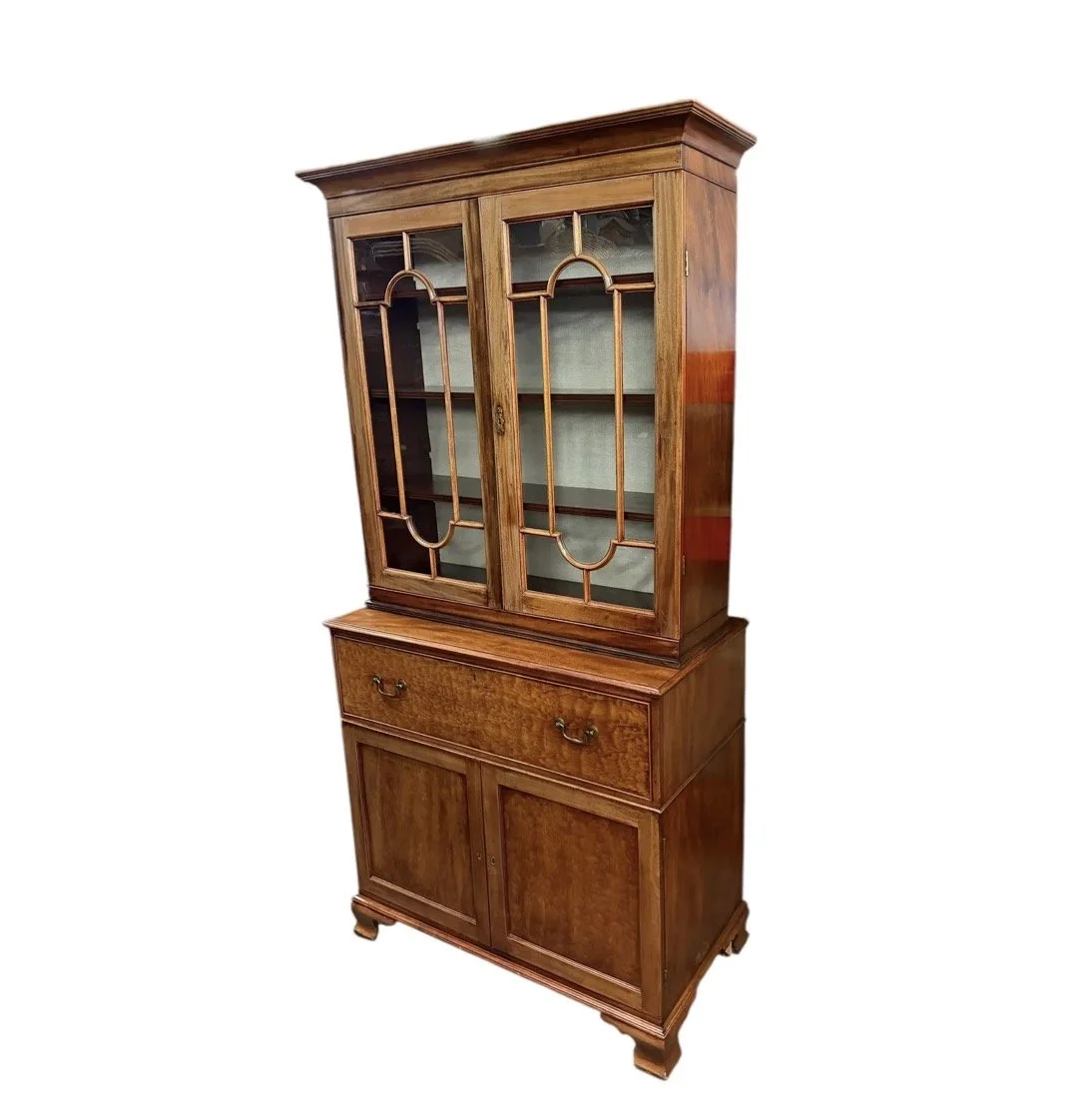 Antique Georgian Mahogany Butler’s Secretary Bookcase