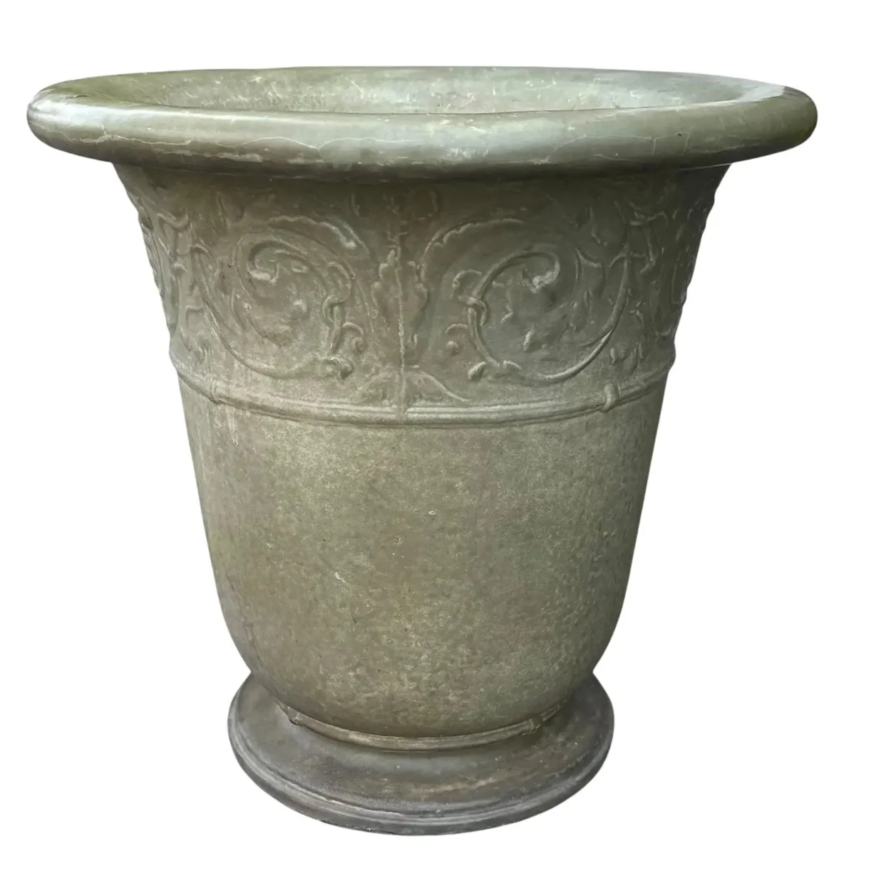 Huge Antique Gladding McBean Pottery Urn Planter Jardenier Flower Pot - One of a Pair