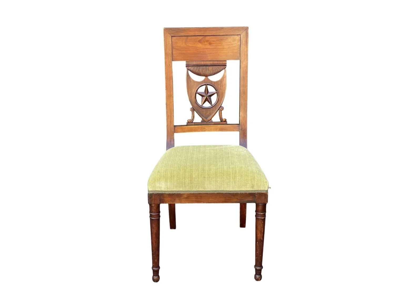Antique Early 19th C Swedish Empire Star & Shield Side Chair 1 of 4