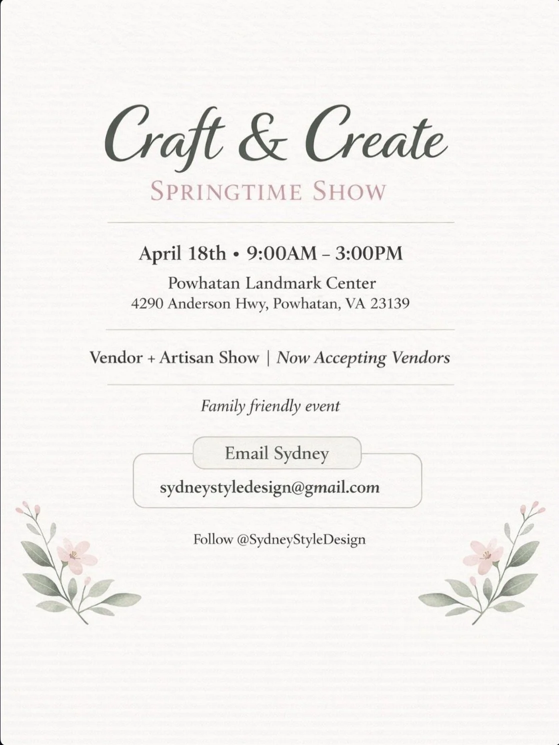 Craft & Create Springtime Show