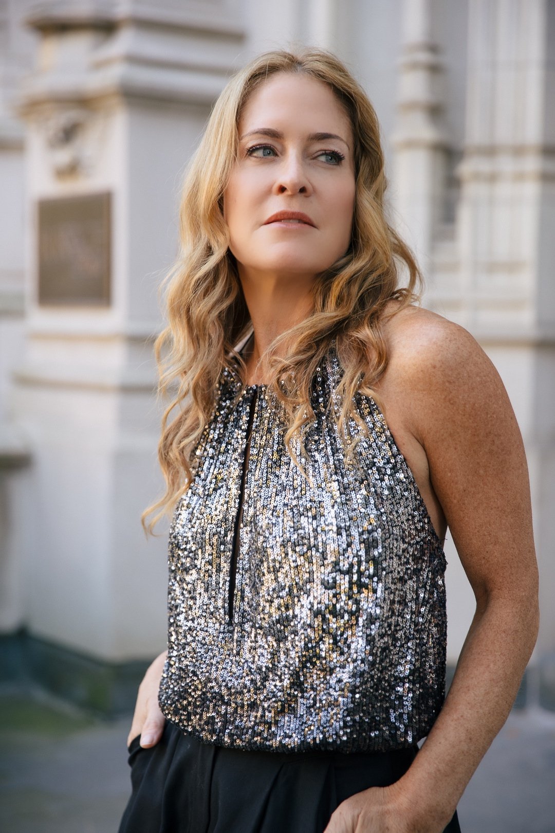 Halston Sequined Top.JPG