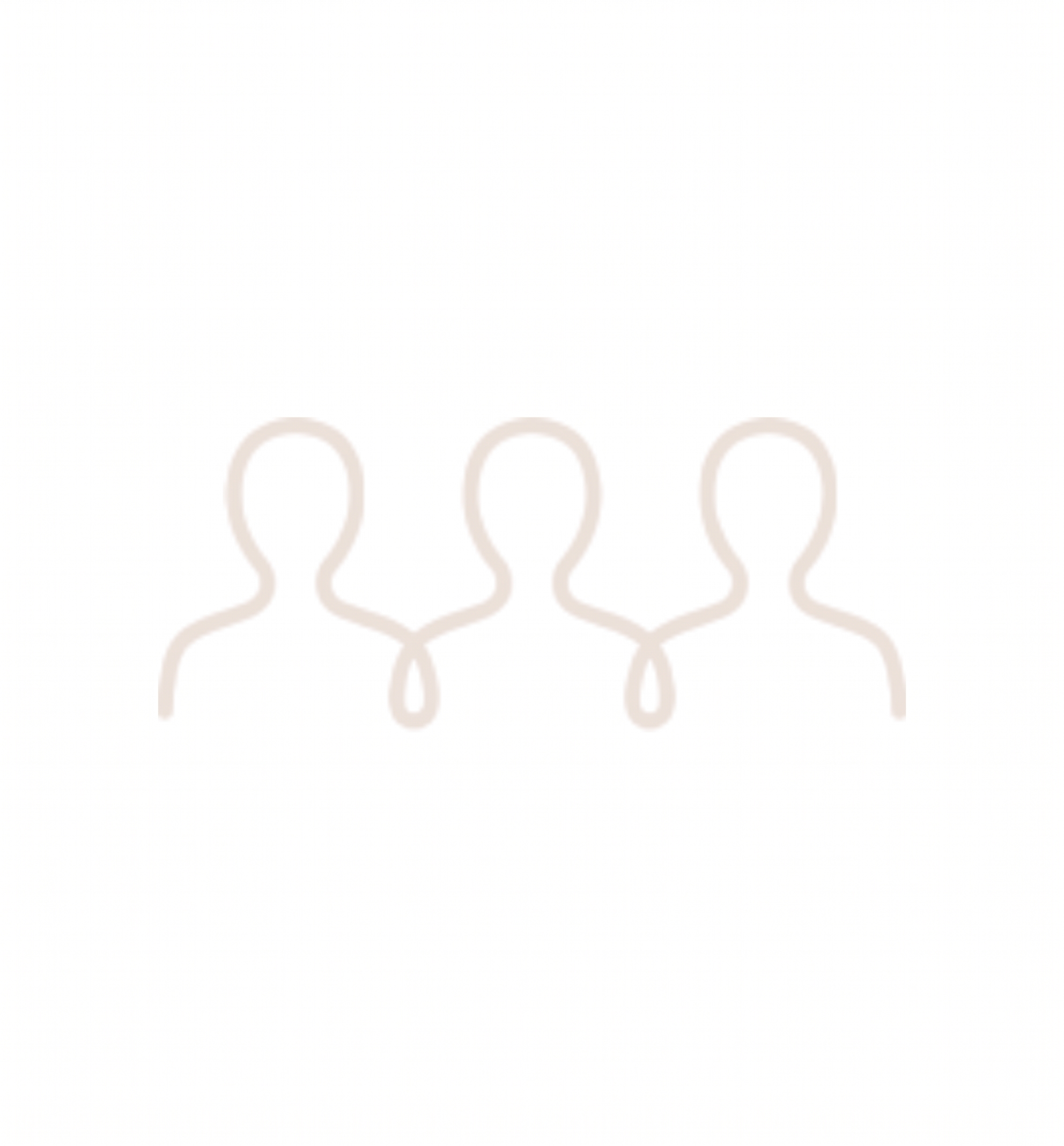 Outline of a group of five people standing together, depicted as minimalistic line drawings.