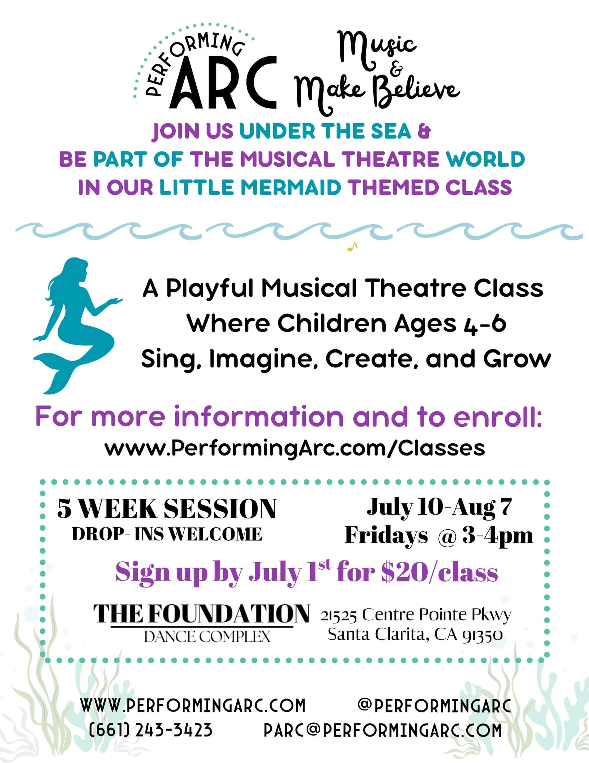 🌊We&rsquo;re so excited to go UNDER THE SEA with all of our Music and Make Believers this summer!🐠

⭐️Music and Make Believe⭐️ is a joyful and engaging introduction to musical theatre, 
specially designed for children ages 4&ndash;6. 
This 5 Week ?