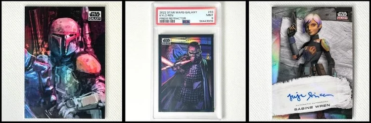 Graded, numbered, and autographed Star Wars cards