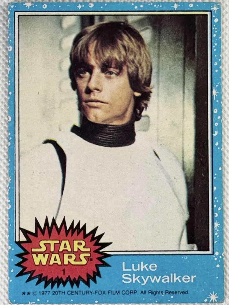 Vintage Topps Star Wars Cards featuring Luke Skywalker