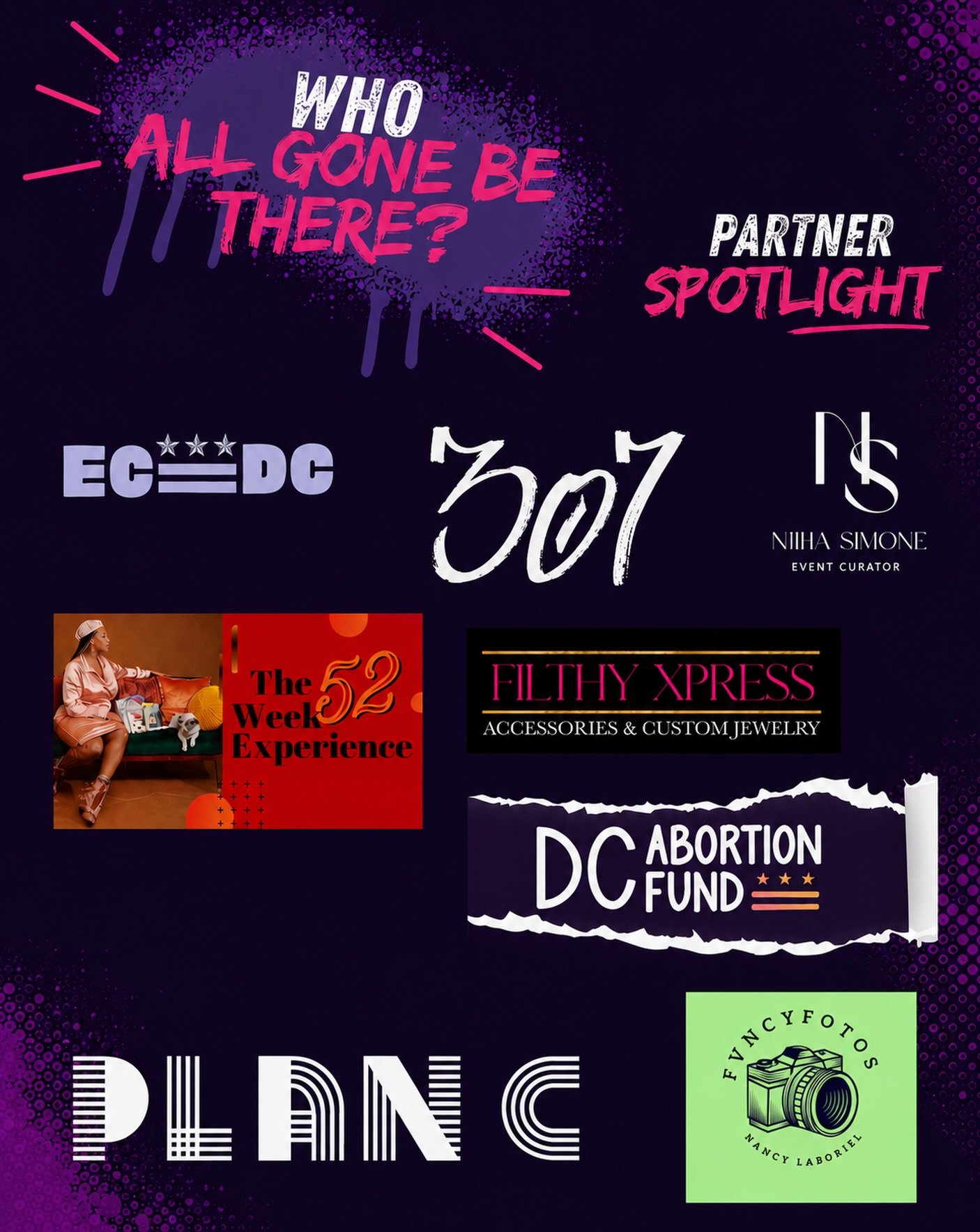 A special thank you to those organizations that partnered with us for the next Paint &amp; Debate! Aligned in purpose, community, &amp; creating lasting impact. 

We appreciate you! 
@ec.4.dc 
@itsninasimoneee 
@dj_3o7 
@filthyxpress 
@plancpills 
@f