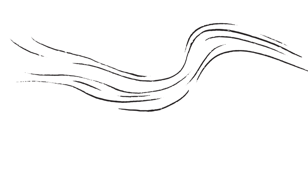 Black background with a light gray wavy line design.