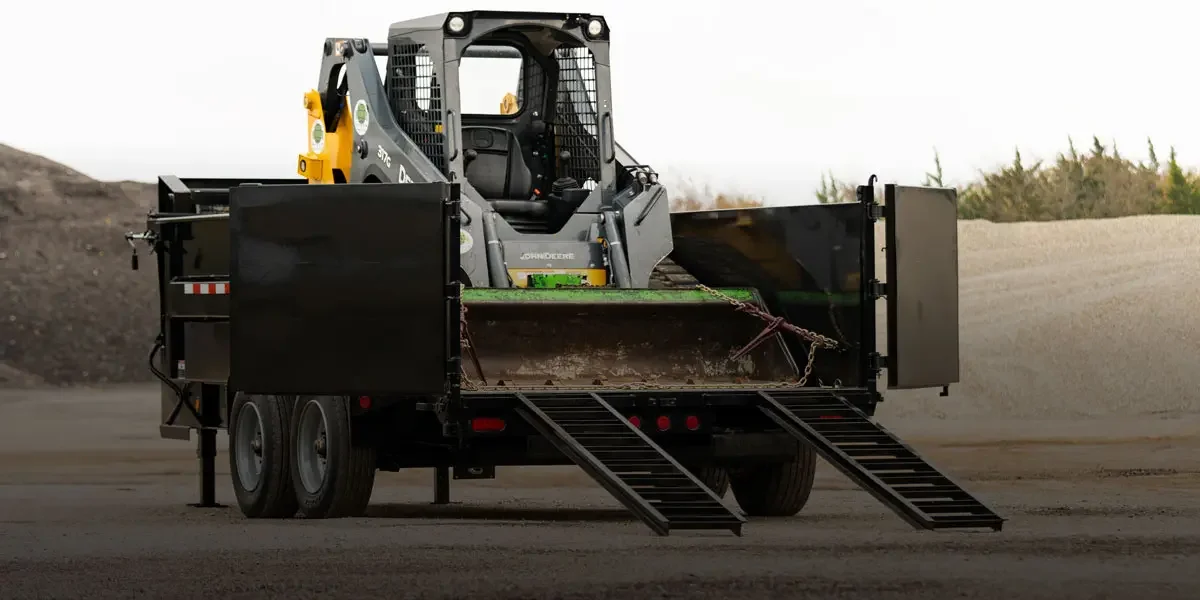 Equipment and trailer at a project site