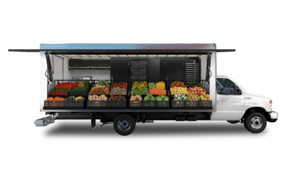 The Pantry Truck Farmer's Truck Logo: Fresh Food Access - Food literacy - events & webinars and more. Funding, grants and more