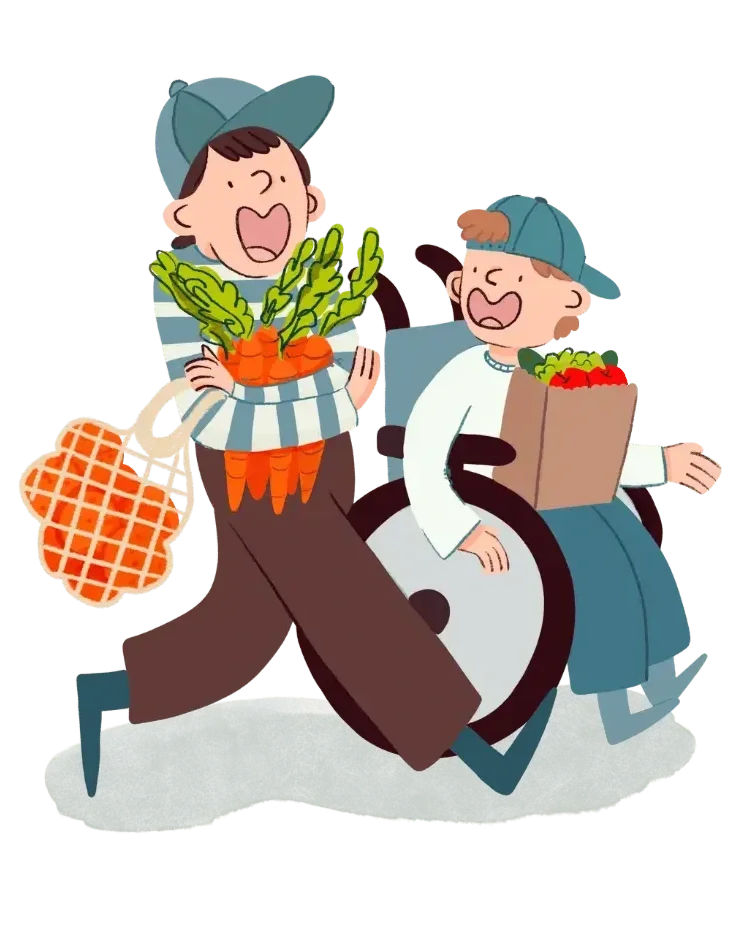 Mobile Markets Trucks two boys