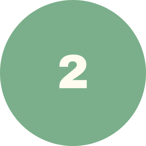 Green circle with a white number 2 in the center.