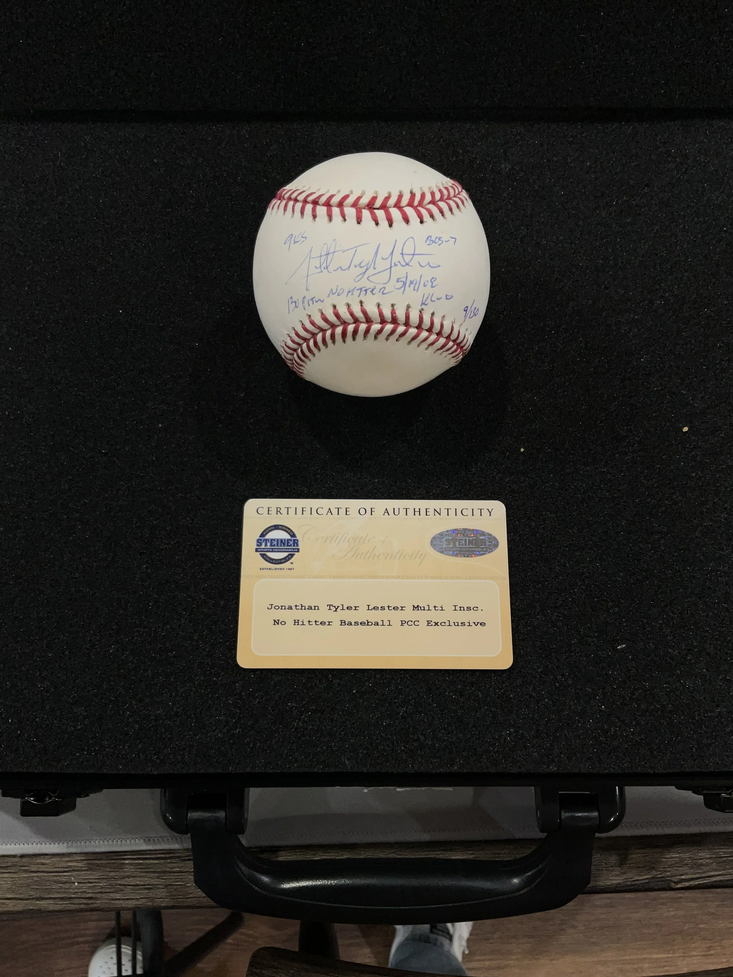 Jonathan Tyler Lester #31 Autographed OMLB - Steiner & MLB Authenticated
