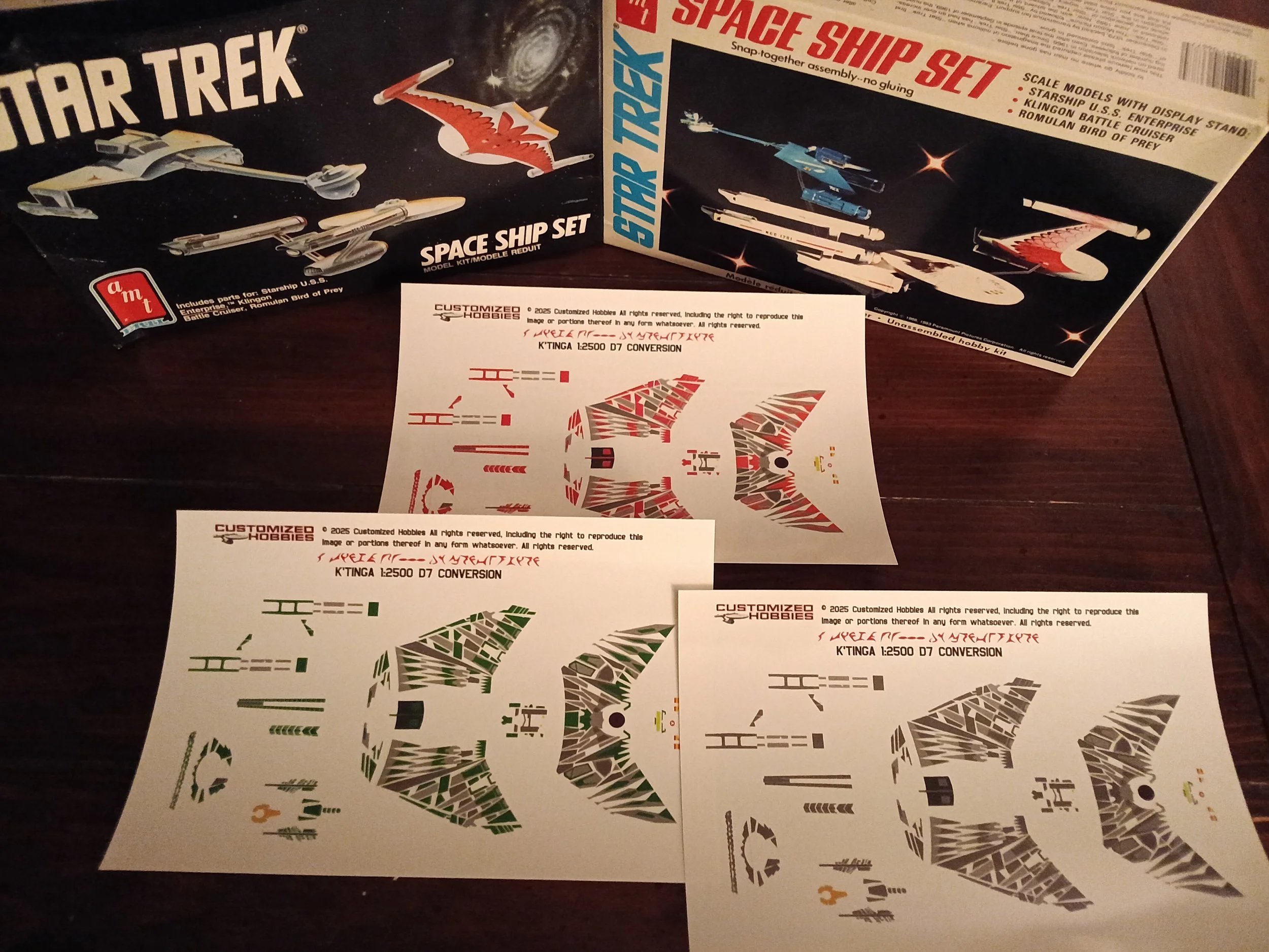 1:2500 (1:1600) Klingon D7 to K'tinga Battlecruiser Conversion Decals