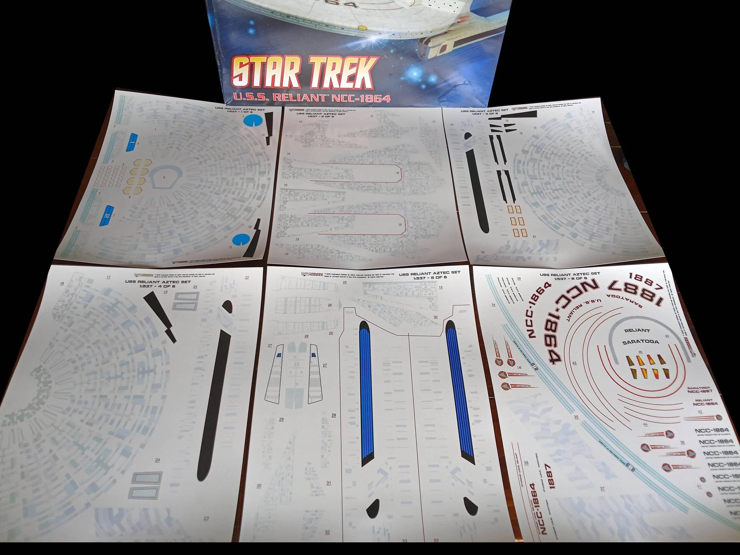 Miranda Class (USS Reliant/Saratoga) 1:537- Full Aztec Sets