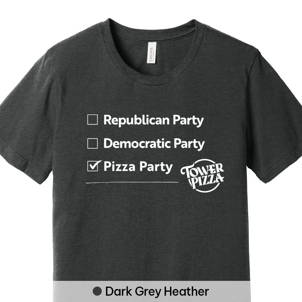 Republican. Democrat. Pizza.