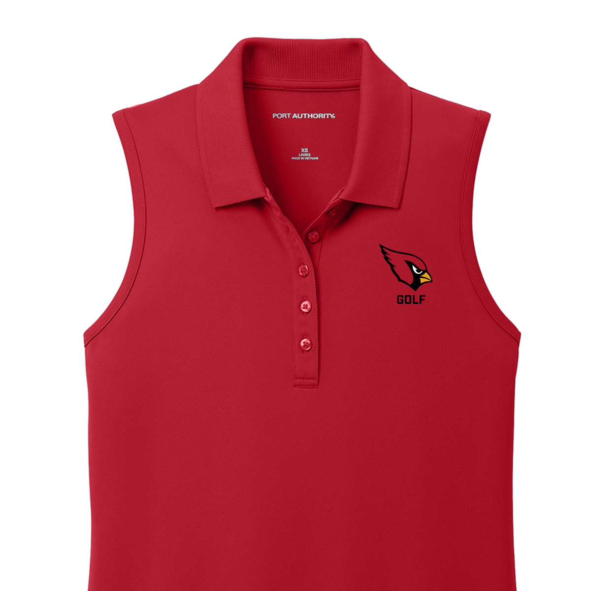 GOLF: Women's Sleeveless Polo, Red