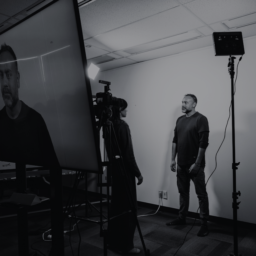 Student on screen during class