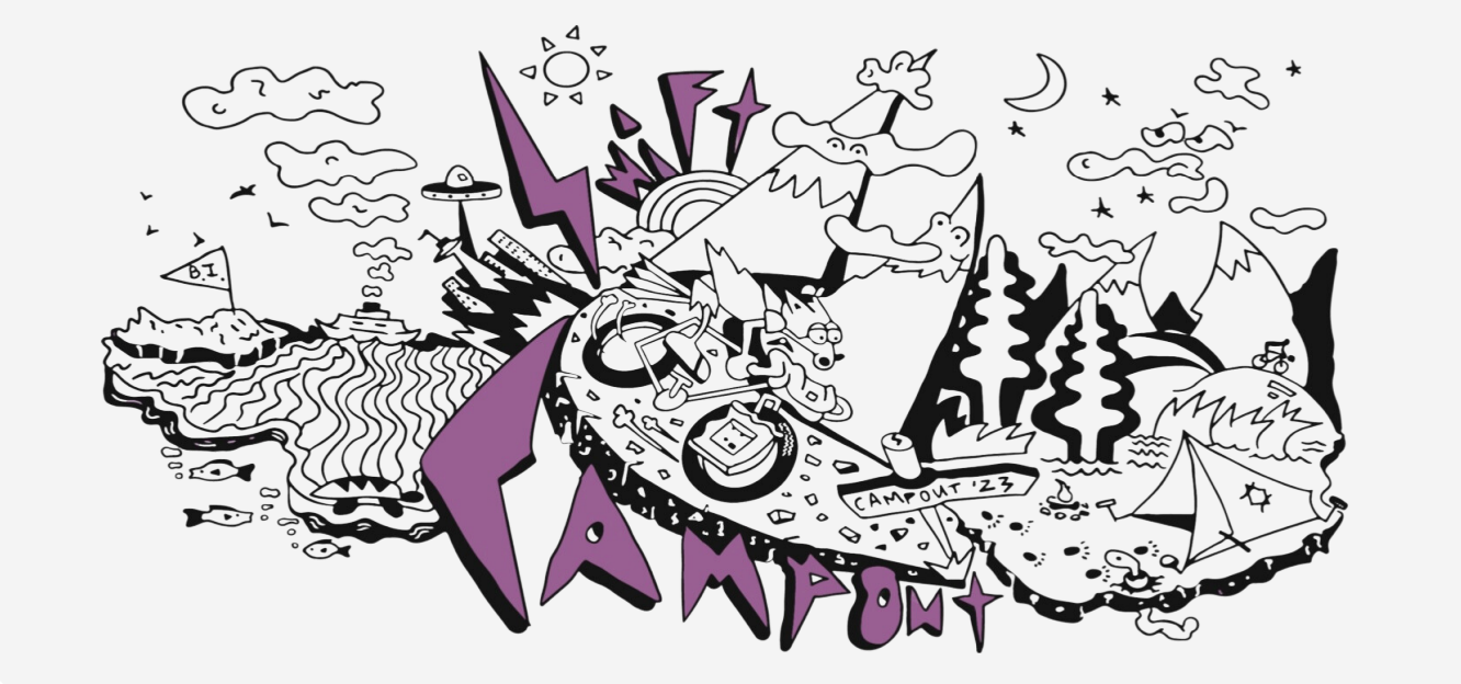 Digital illustration for Swift Campout 2023