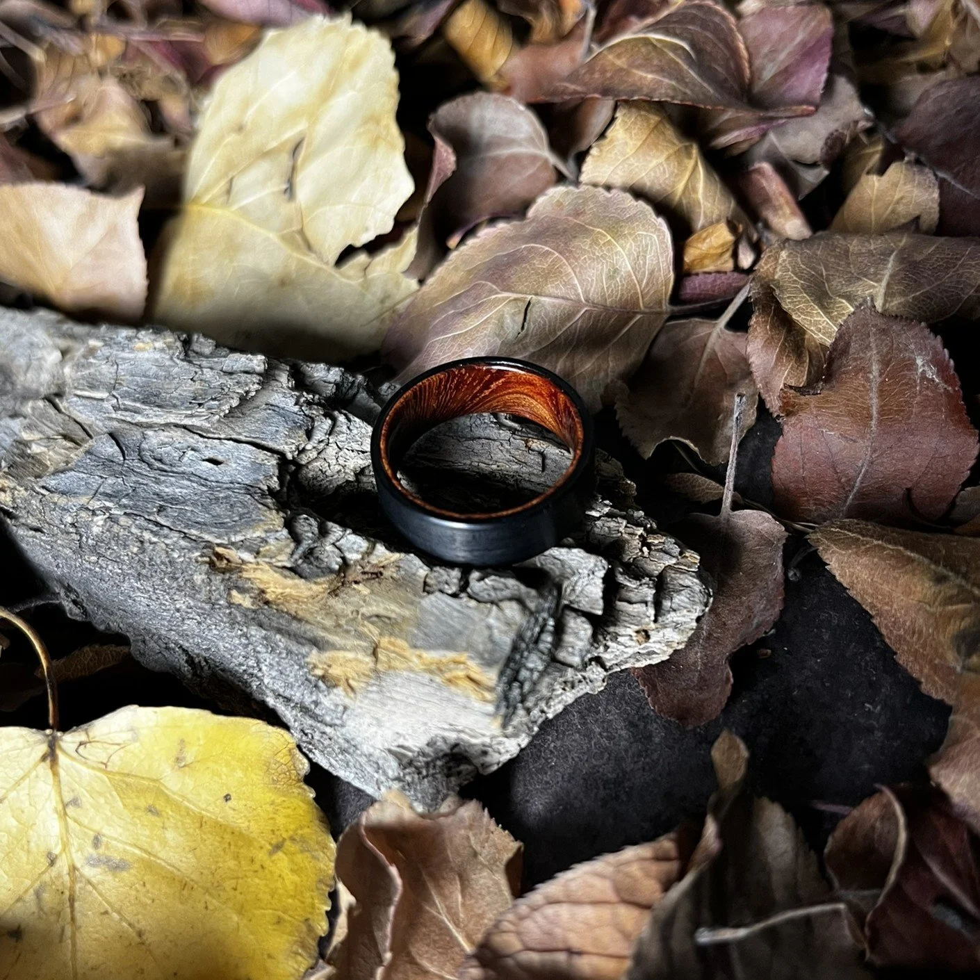 Connery - Black Matte Tungsten Ring with Interior Wood Inlay | Legion of None