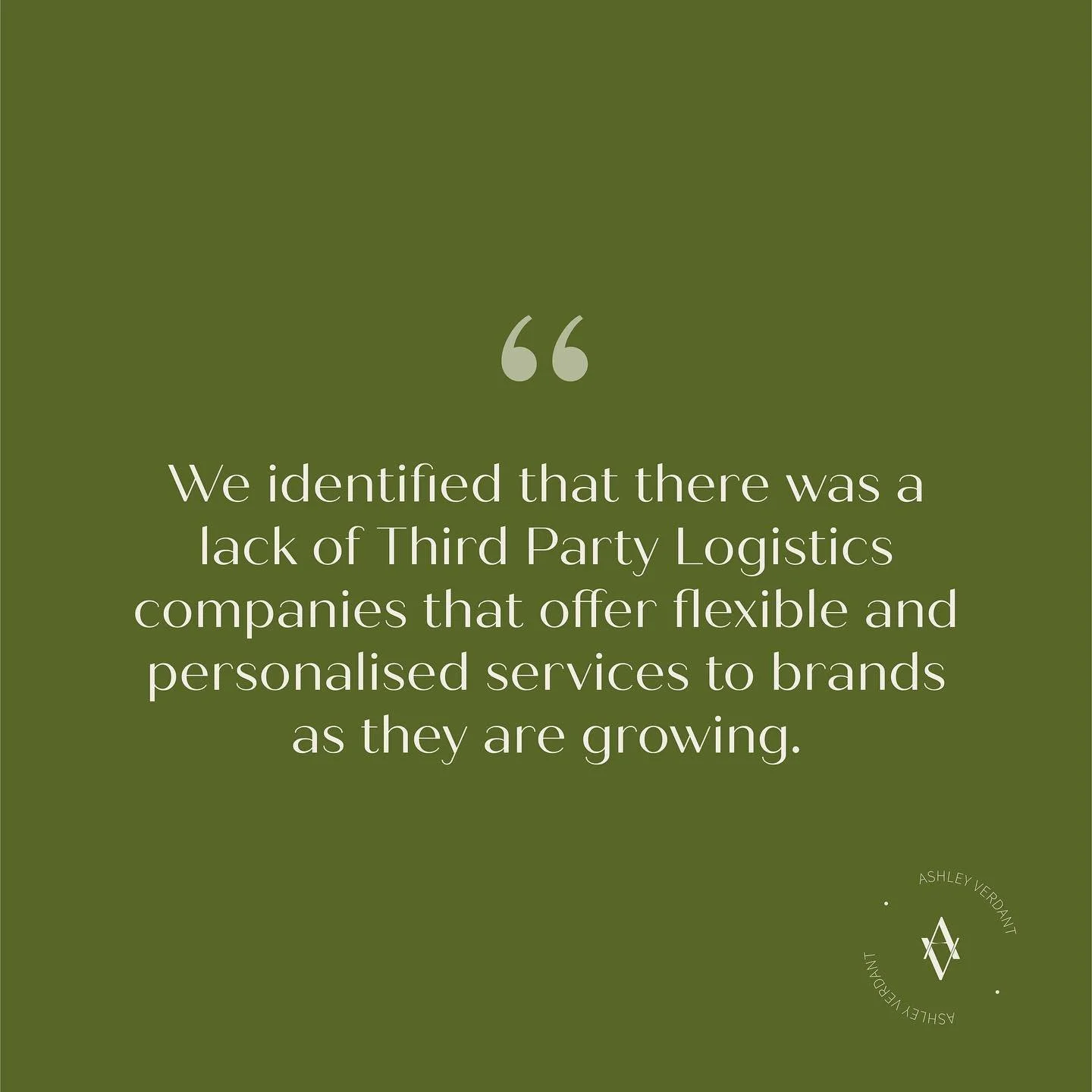 We are all about offering our clients something that is missing in the 3PL market!