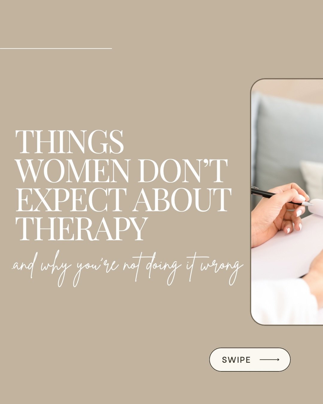 Most women don&rsquo;t come into therapy knowing what to say.✨

They come in mid-thought, second guessing themselves, wondering if they&rsquo;re even explaining it properly.

One session feels like progress, like something finally clicks.

Then a har