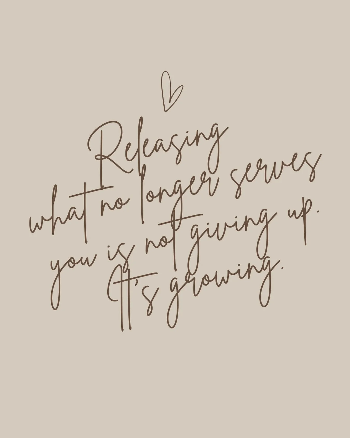 This. 🤍

Sometimes we hold on so tight to what&rsquo;s familiar, even when it&rsquo;s weighing us down. Releasing it doesn&rsquo;t mean you failed. 
It means you are finally making room for what serves you.

What are you ready to let go of this week