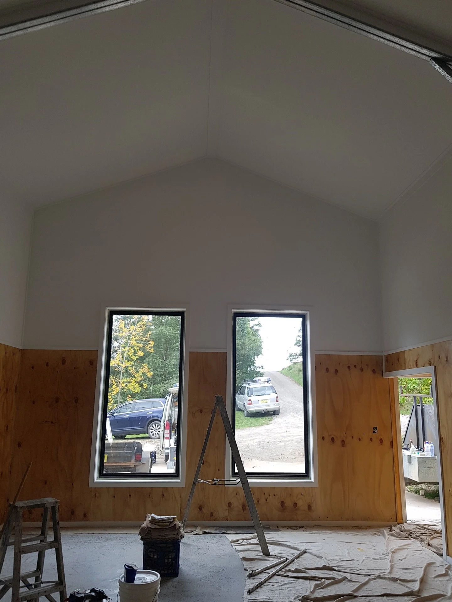 A quick transformation from former horse stable to modern studio