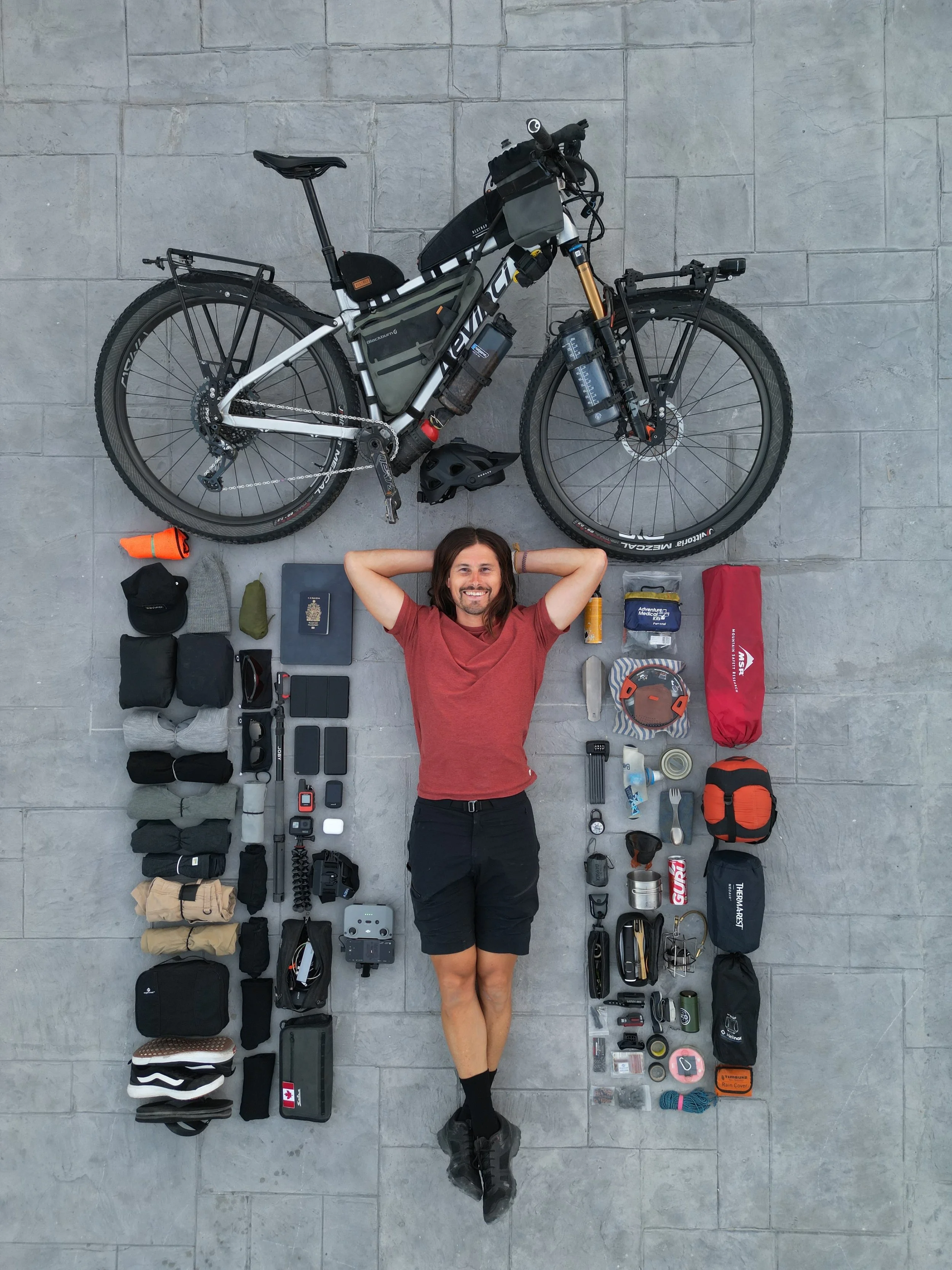 Dominick Menard Portrait Overhead bikepacking