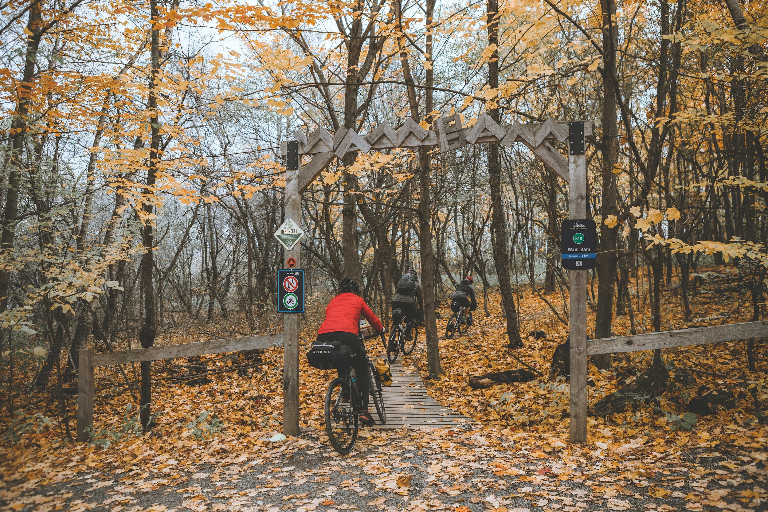 Entrée du Mont Oak, Bromont // Photo Mathieu Lachapelle