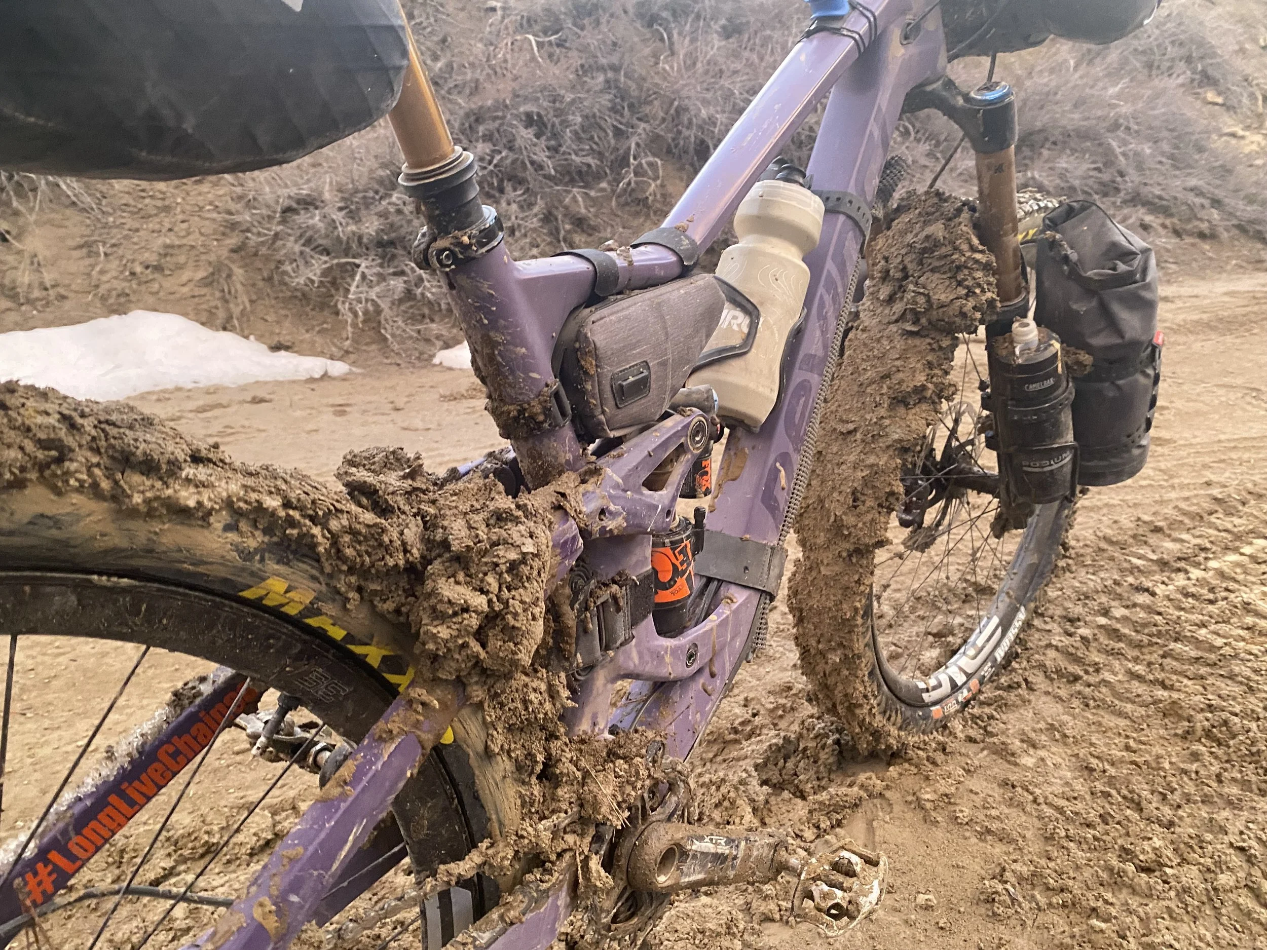 Bikepacking mud nightmare Utah