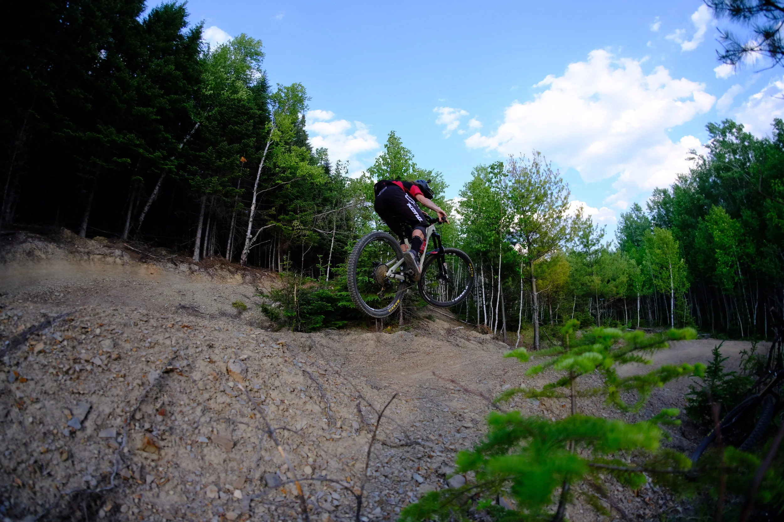 La Flow est de conception “bike park” avec des sauts et berms. // Photo Jean-Philippe Dasilva