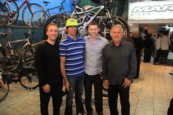 Pierre Grouiller, André Lecompte, Yannick Guimond et Bob Buckley (Marin Bikes)