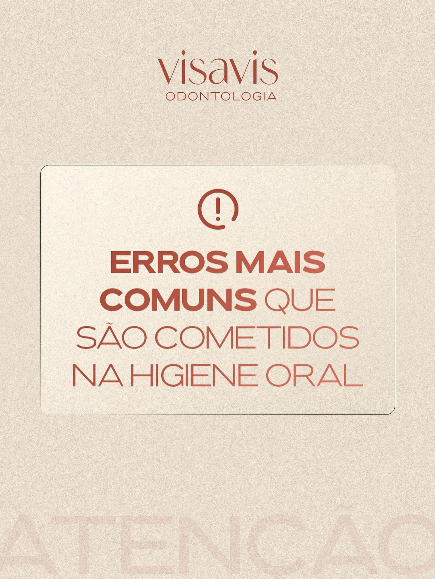 Manter os dentes saud&aacute;veis vai muito al&eacute;m de escovar. Muitos h&aacute;bitos do dia a dia podem prejudicar a sa&uacute;de bucal sem voc&ecirc; perceber. Veja os erros mais comuns:

❌ Escovar com for&ccedil;a excessiva &ndash; pode desgas