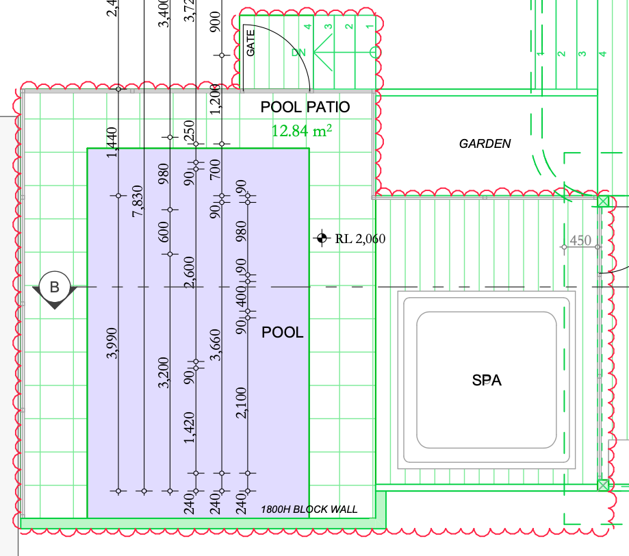 backyard pool swimming landscaping plan