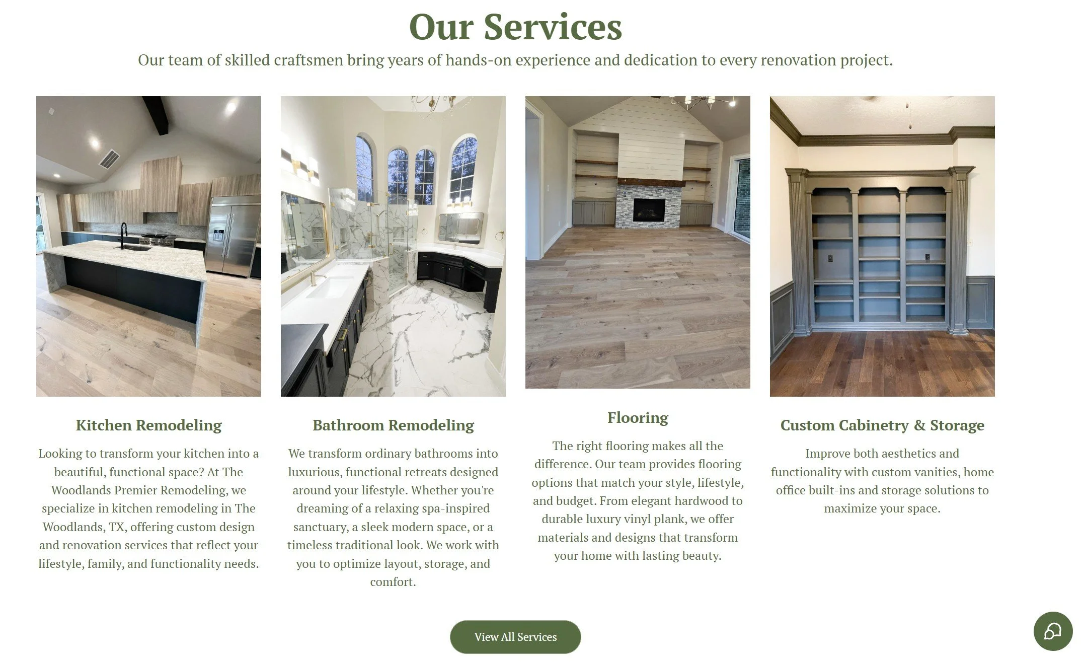 Good quality images that reflect the work and outline the services provided. 