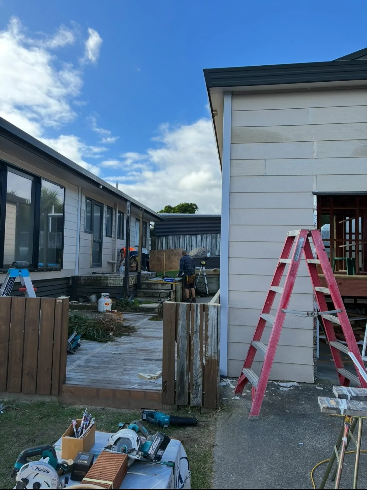Outdoor living transformation making this space a lot more useable for summers to come for this family Bach
