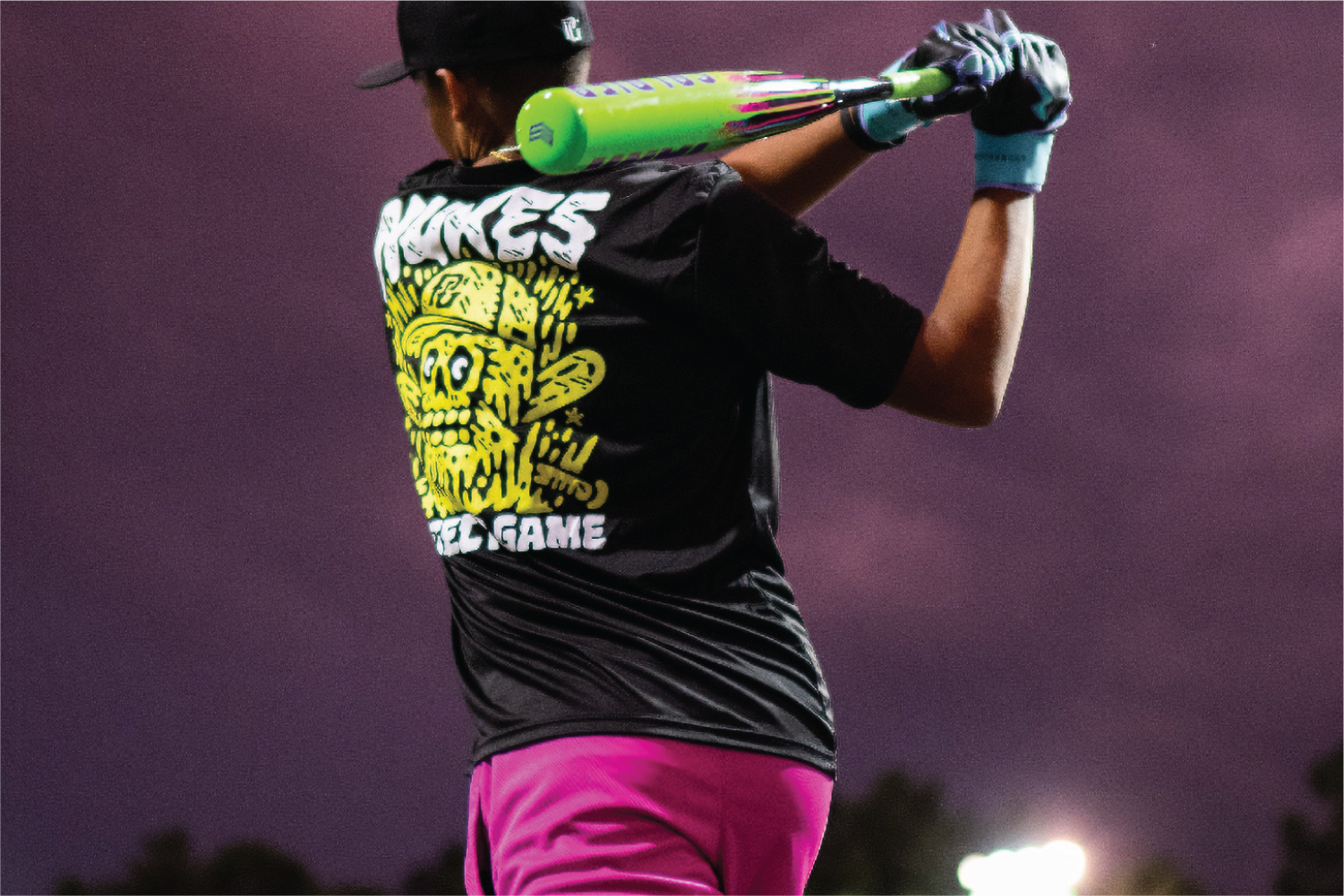 Richard Saguin Neon Skunk Perfect Game Tee Black FW2025.png