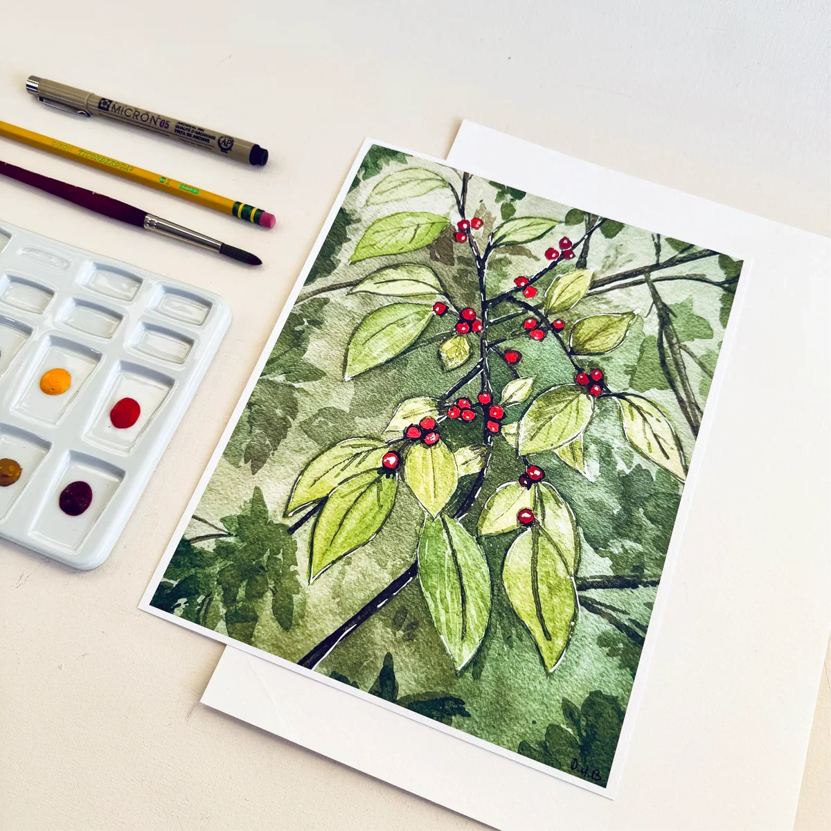 Watercolor Winterberry