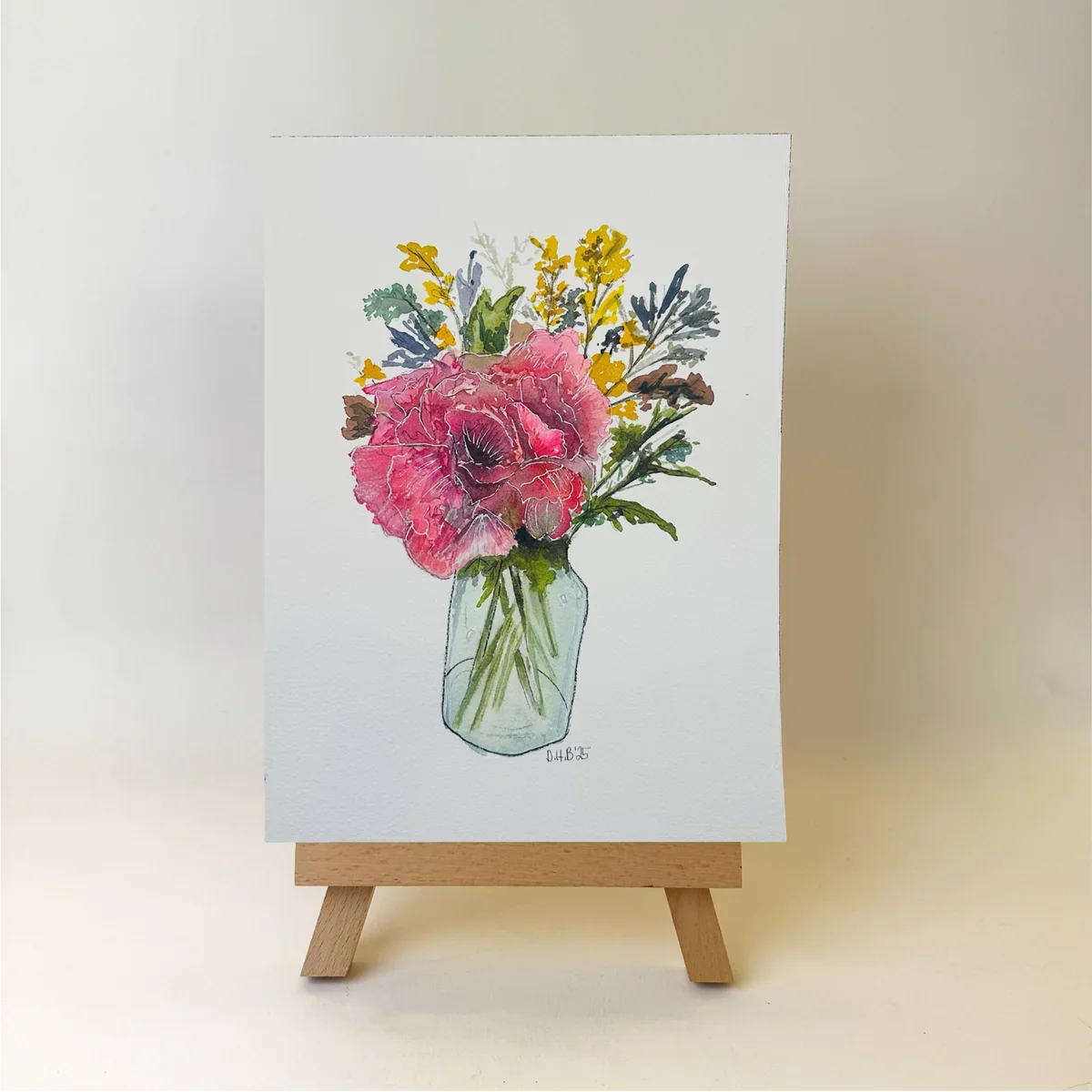 Watercolor Romantic Bouquet