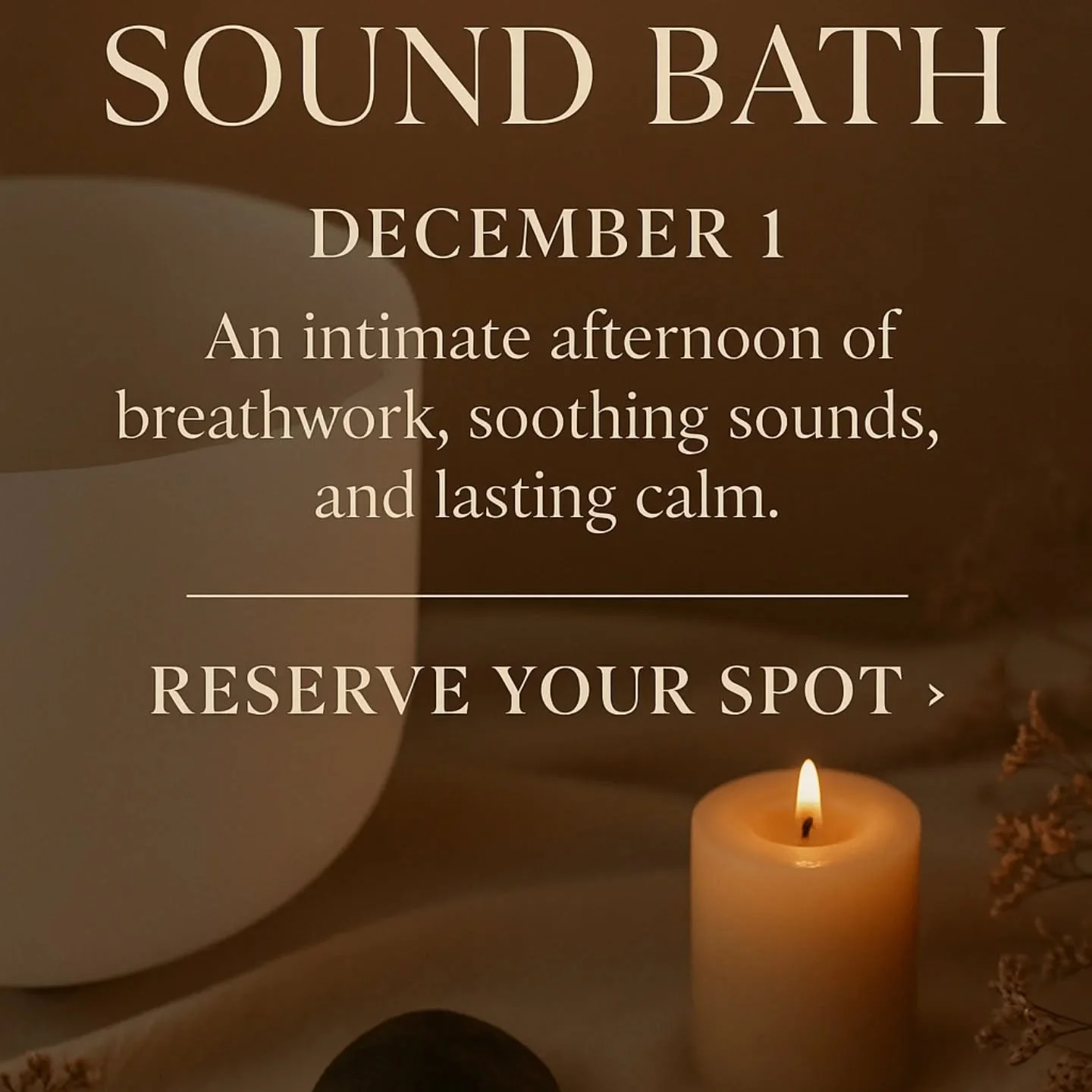 Today is busy, loud, and full &mdash; so here&rsquo;s a little reminder to slow down and breathe.
Your nervous system deserves softness just as much as celebration.

If the holiday rush already feels overwhelming, join me on December 1st for an intim