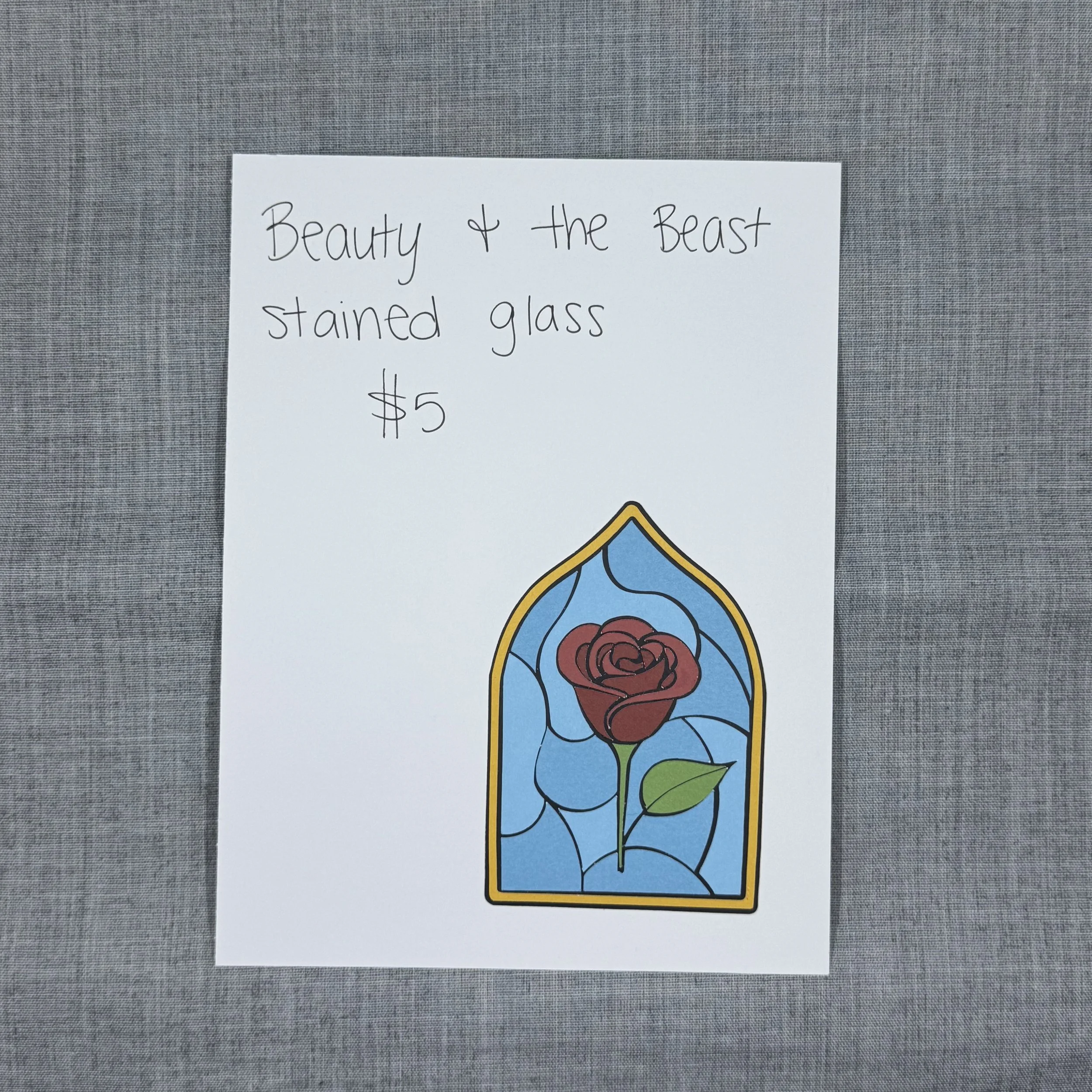 Beauty & the Beast Stained Glass