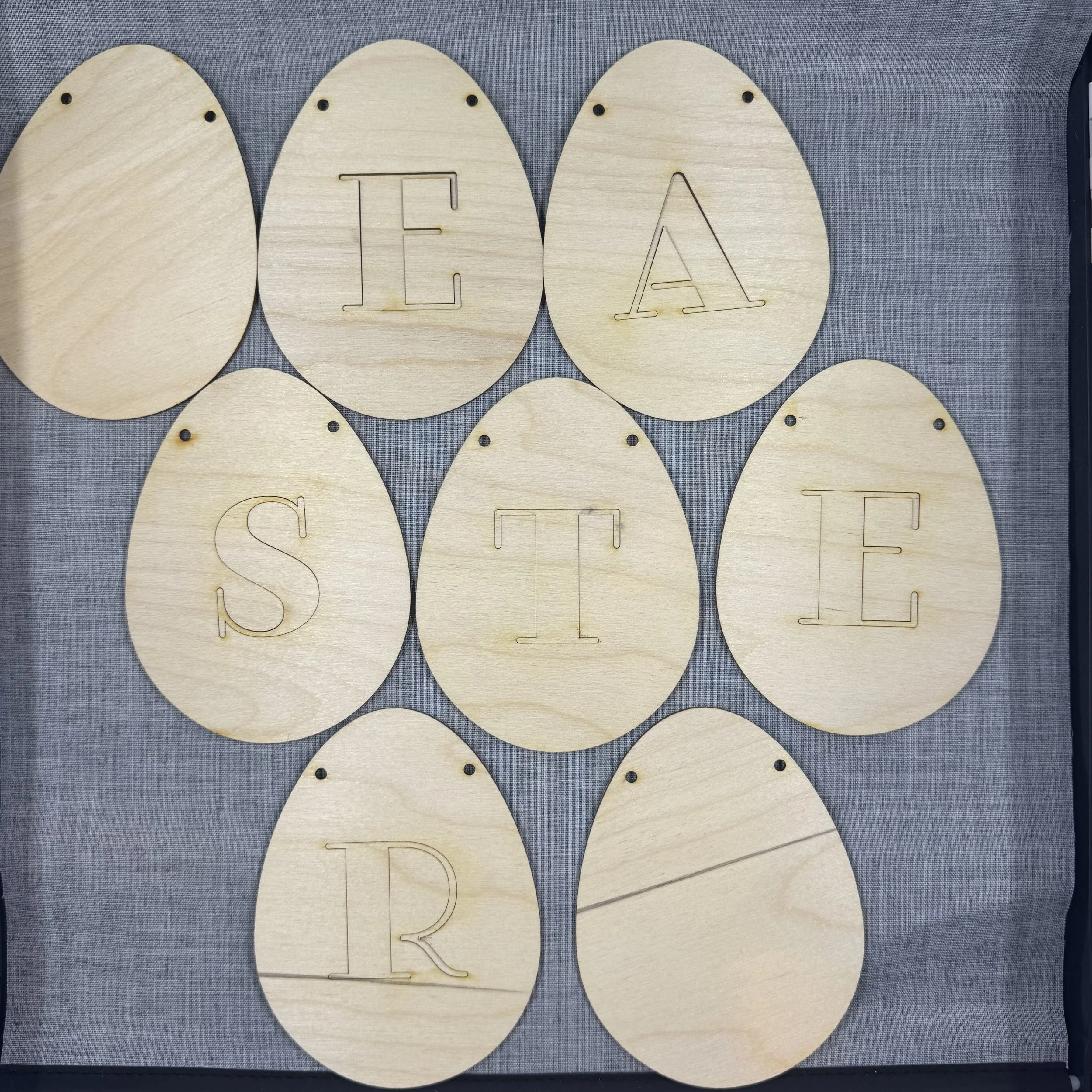 Easter Eggs Wood Banner