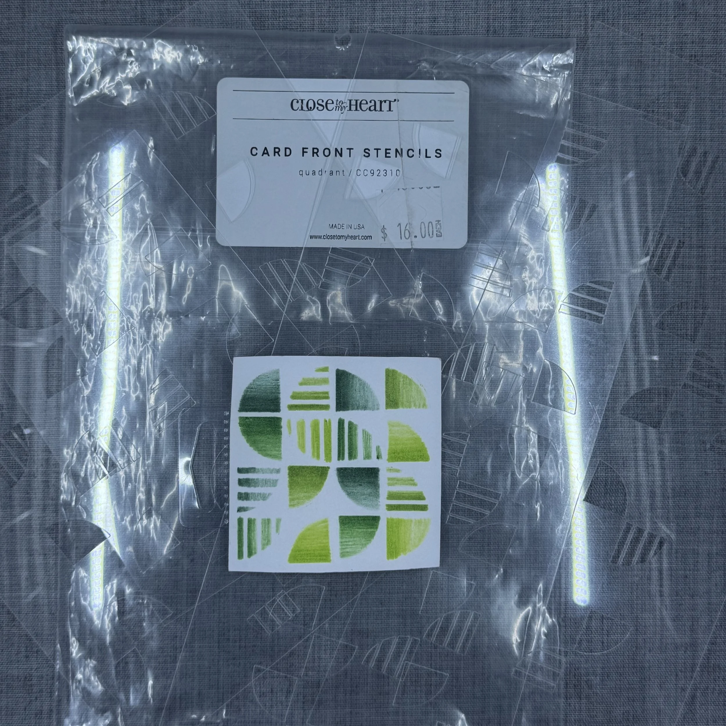 Quadrant Card Front Stencils