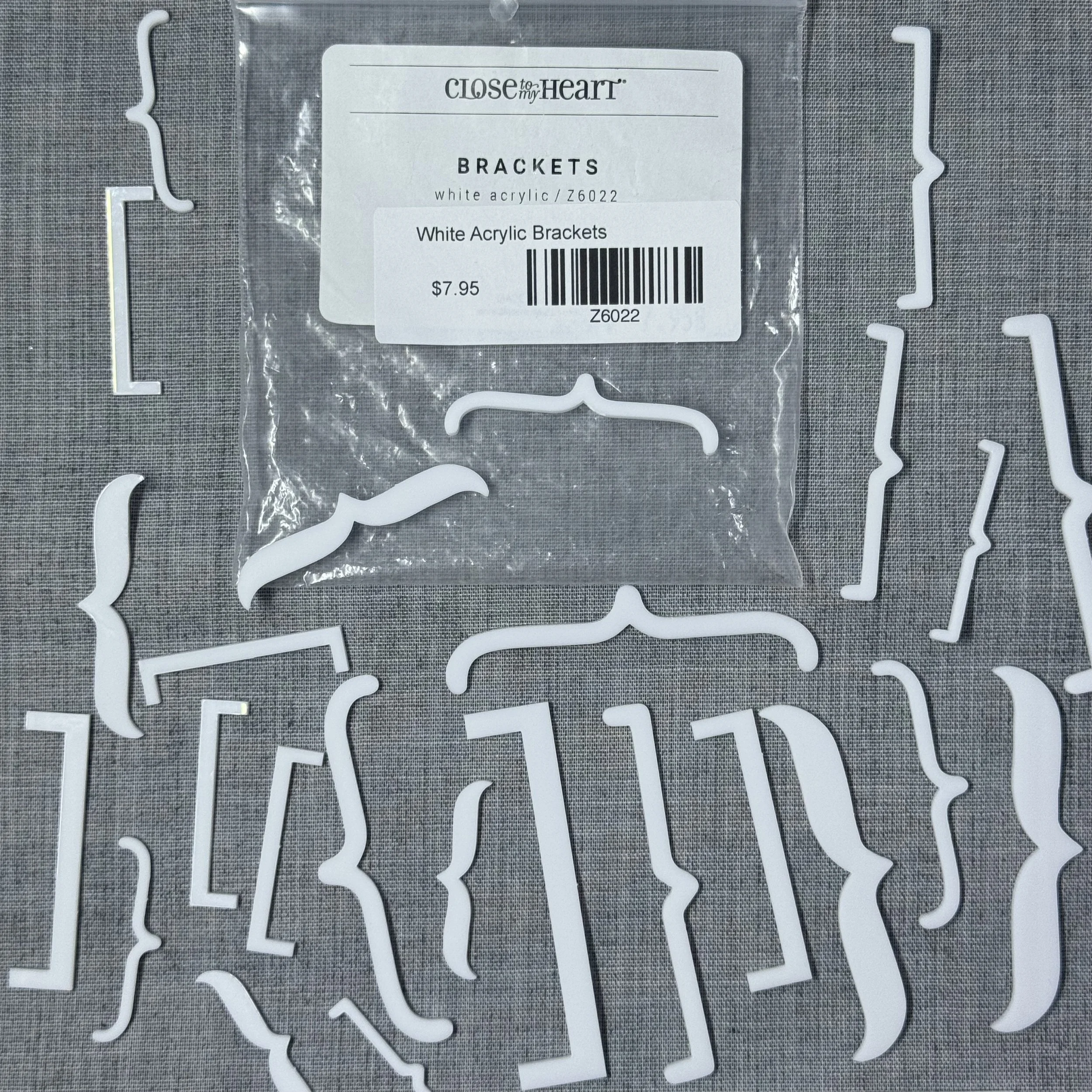 White Acrylic Brackets