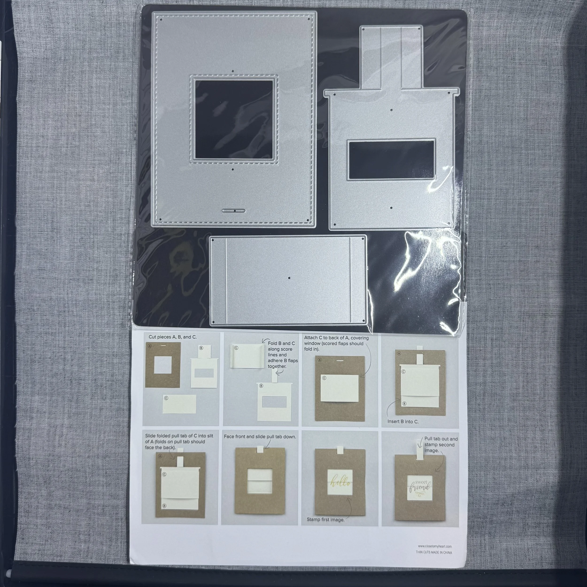 Card Front Slider Window