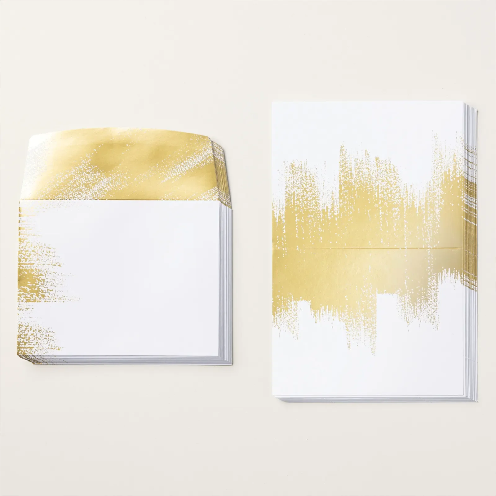 Brushed Gold Cards & Envelopes