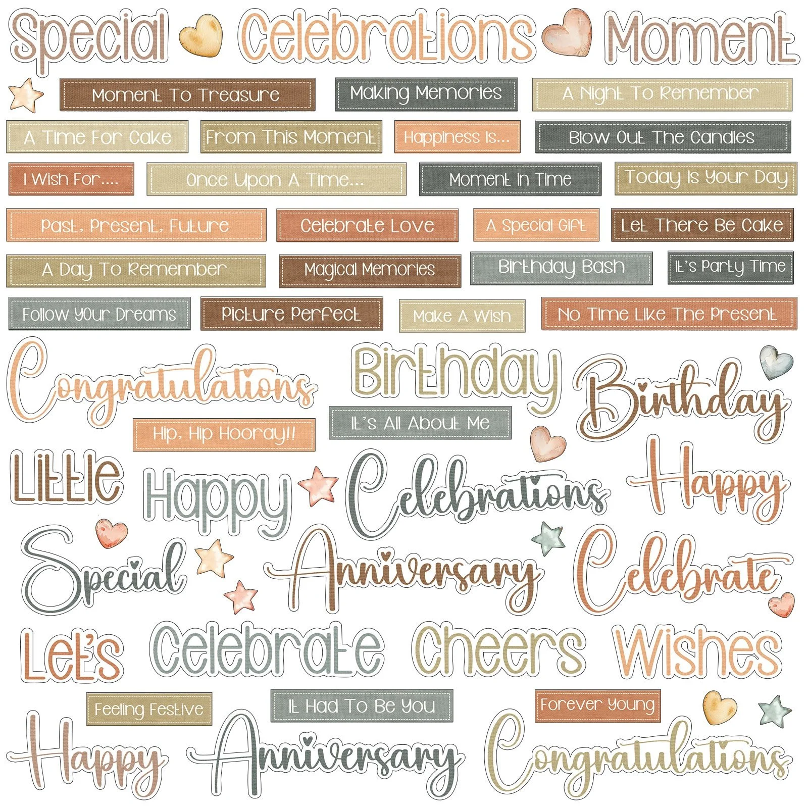 Little Celebrations Chipboard Words